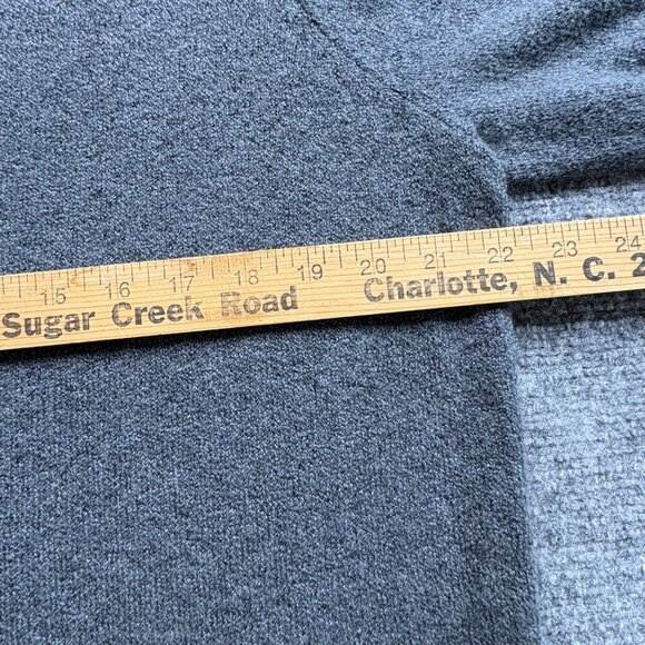 LOFT Sweater Womens L Gray Long Wide Sleeves Mock Neck Tunic Jumper Cozy Comfy - Picture 9 of 11